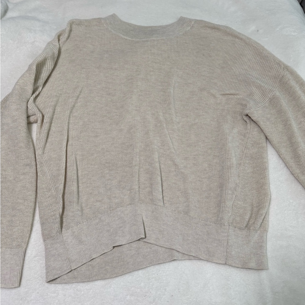 BP Cream Ribbed Knit Sweater